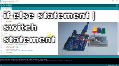 If, else and switch statements in Arduino .